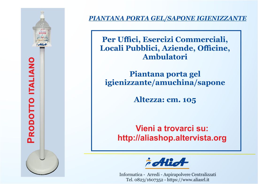 AliaSrls's tweet photo. Piantana porta gel igienizzante
#Aliashop
https://t.co/qHJ4WHazMV https://t.co/44bmU0f7h4