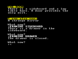 csscgc's tweet photo. A new entry from Gareth Pitchford, entitled "Mirror Mirror"! Check it out here: https://t.co/NbYvokLBa5 #csscgc #zxspectrum #crapgame #8bit #textadventure https://t.co/jA7iFxCqce