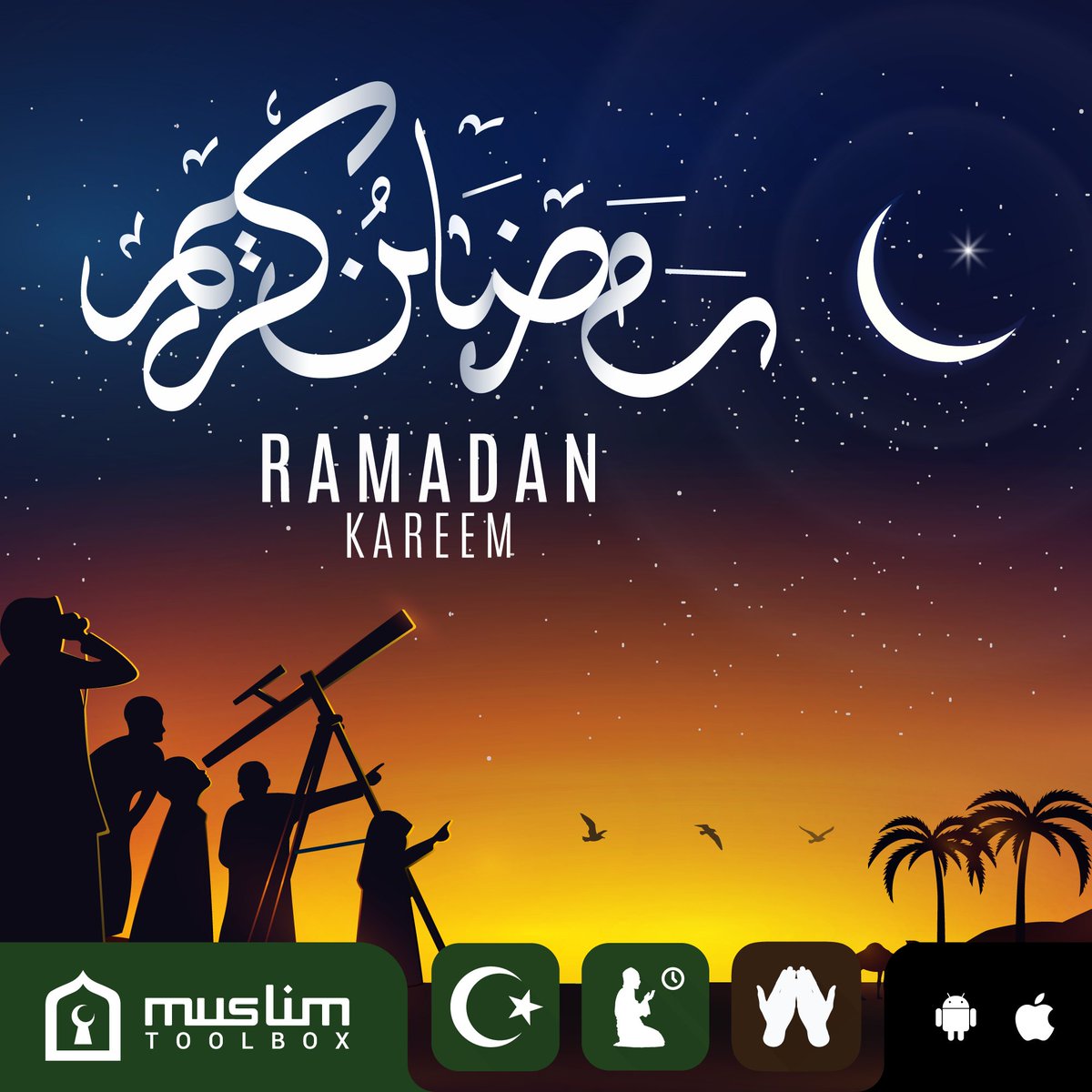 muslimtoolbox's tweet photo. As-Salamu Alaykum,
The Muslim Toolbox team wishes you all a Ramadan Mubarak.

To accompany you during this month, download the Ramadan 2020 app:
https://t.co/k1TBUuTFA0

May Allah accept our fast, prayers, good deeds and forgive our sins.

#Ramadan  #Ramadan2020 #RamadanMubarak https://t.co/jUaKk2SWzb