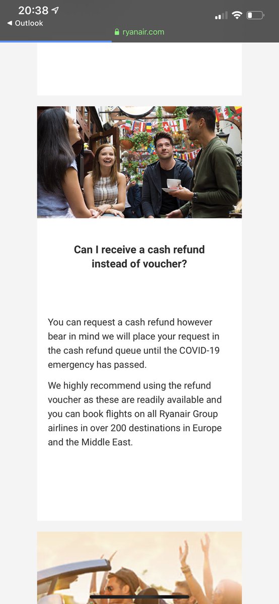 Nick_Williams82's tweet photo. @MartinSLewis @Ryanair Cash refund weeks ago. Just received the voucher email today with this section https://t.co/YMdRHSpGNB