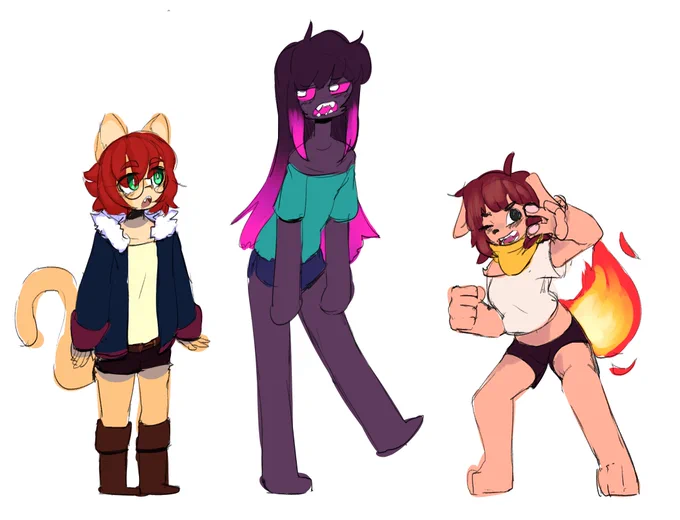 soo... I wanted to do the artstyle copying thing and try to mimic @mogekomedic's style but.. it kinda devolved into something entirely different
I think i might just use this style for like chibi drawings and little doodles
#furry 