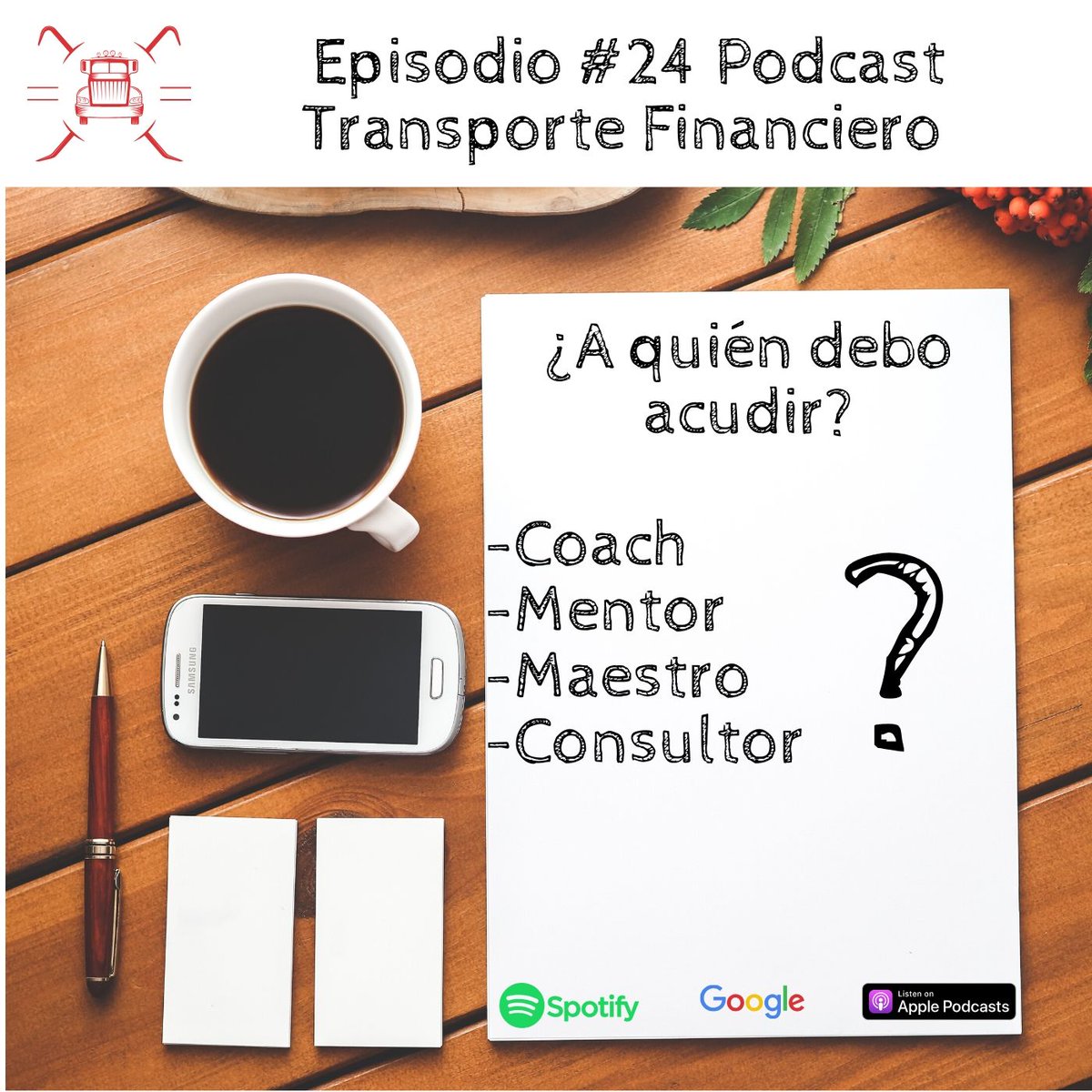 Turiscarga's tweet image. Tienen un problema en tu empresa y no sabes a quien acudir? Escucha nuestro podcast, en el hablaremos de los diferentes profesionales y en que te puede ayudar cada uno.

Te interesa mas información suscribete en nuestra pagina web