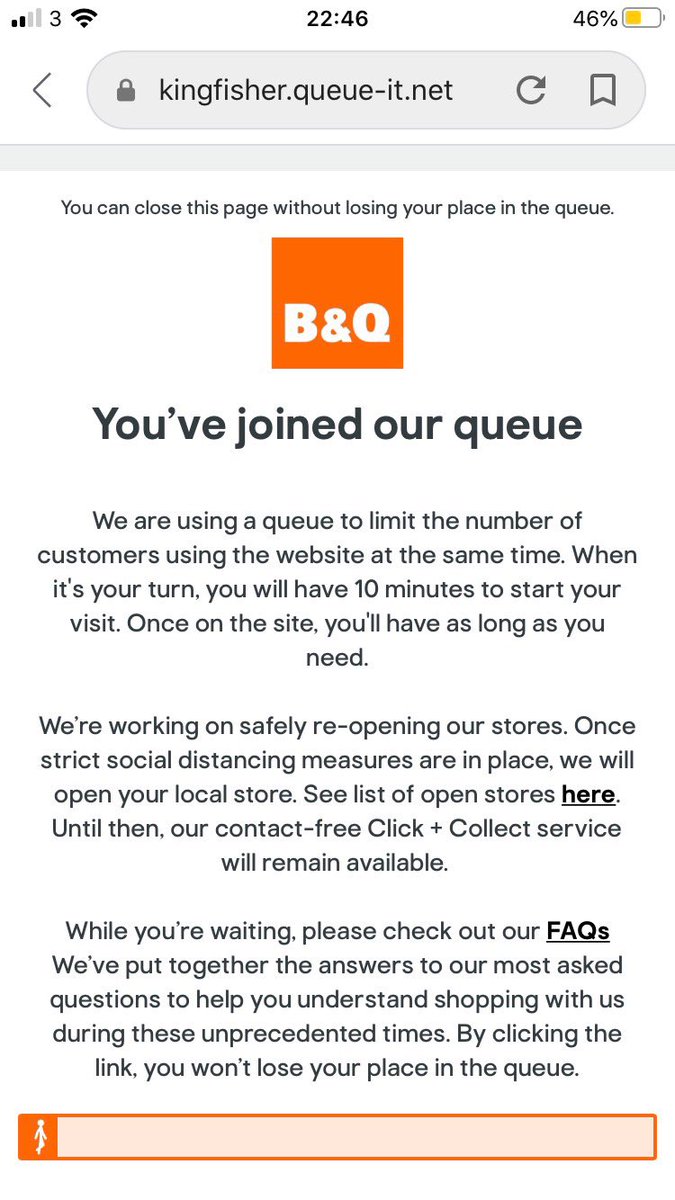Either a) B&amp;Q don’t really get this whole limiting people in stores thing  or b) they badly need a new site.........I hope it’s b