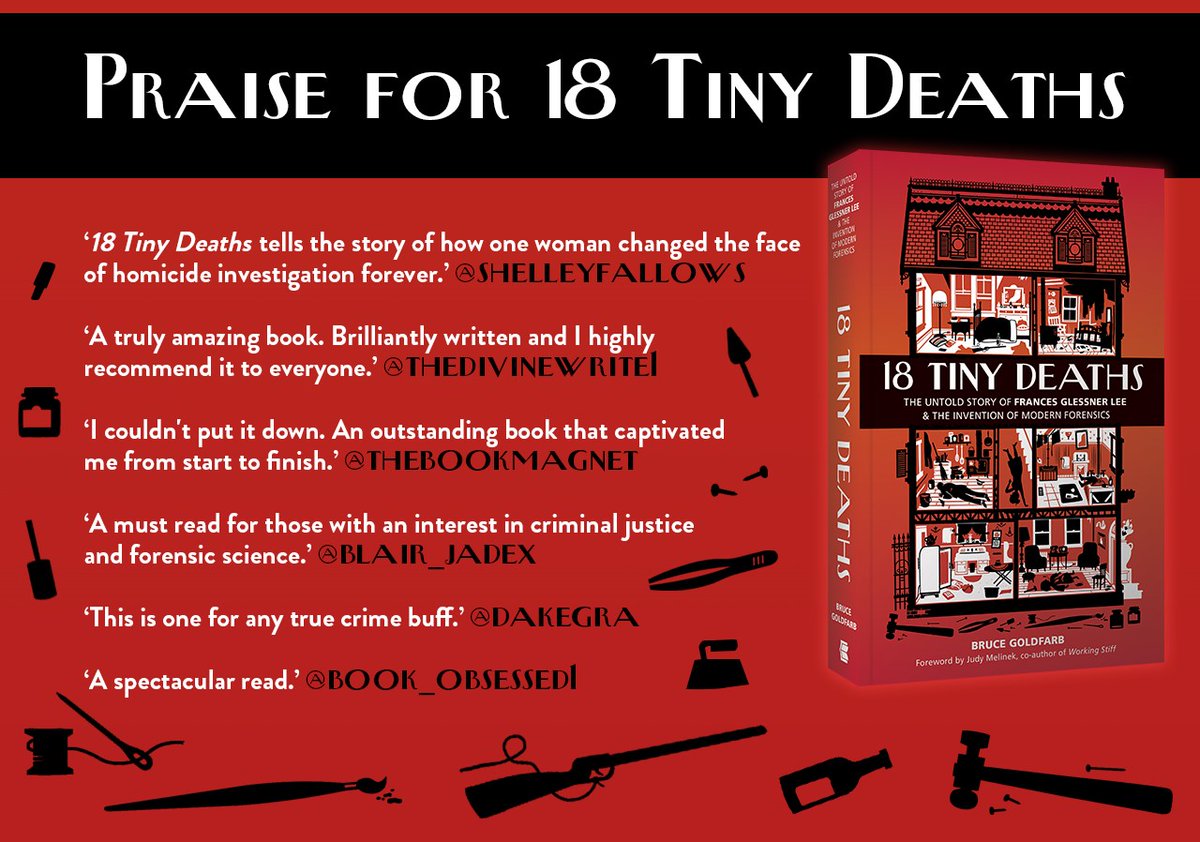 bruce_goldfarb's tweet photo. Praise for 18 TinyDeaths
#nutshellstudies #womeninforensics
#forensicscience https://t.co/qrYdZIh1zn