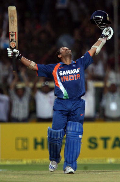 37 year Sachin created odi history and became first player to smash double century in odi cricket against mighty SA bowling