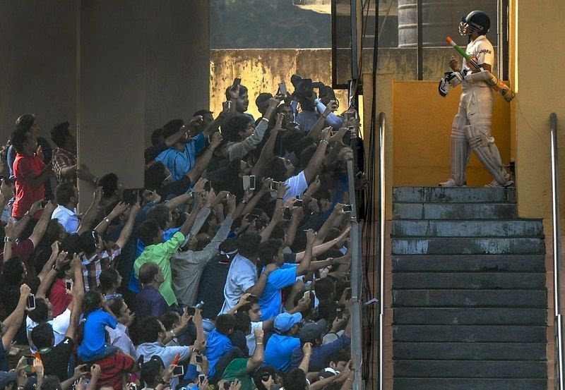 Sachin sir coming out of the Wankhede standium for the last time in international cricket