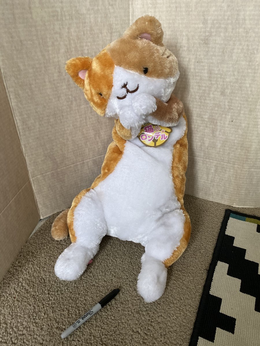 Kitty plush from Japan! DM me to claim and name your price. You pay shipping. Sharpie for size reference.