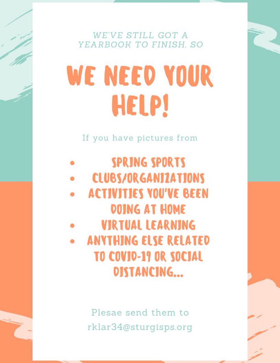We have a yearbook to finish so ... we need your help!!
