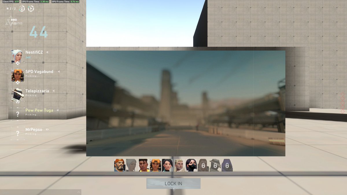 PentaLegend's tweet photo. @PlayVALORANT this is what happening for me when I click on an agent, hover the mouse over lock in button and then not clicking it and taking the mouse off the button makes this weird background. Hope it helps ^^ @PlayVALORANT https://t.co/lhgHWVy8J4
