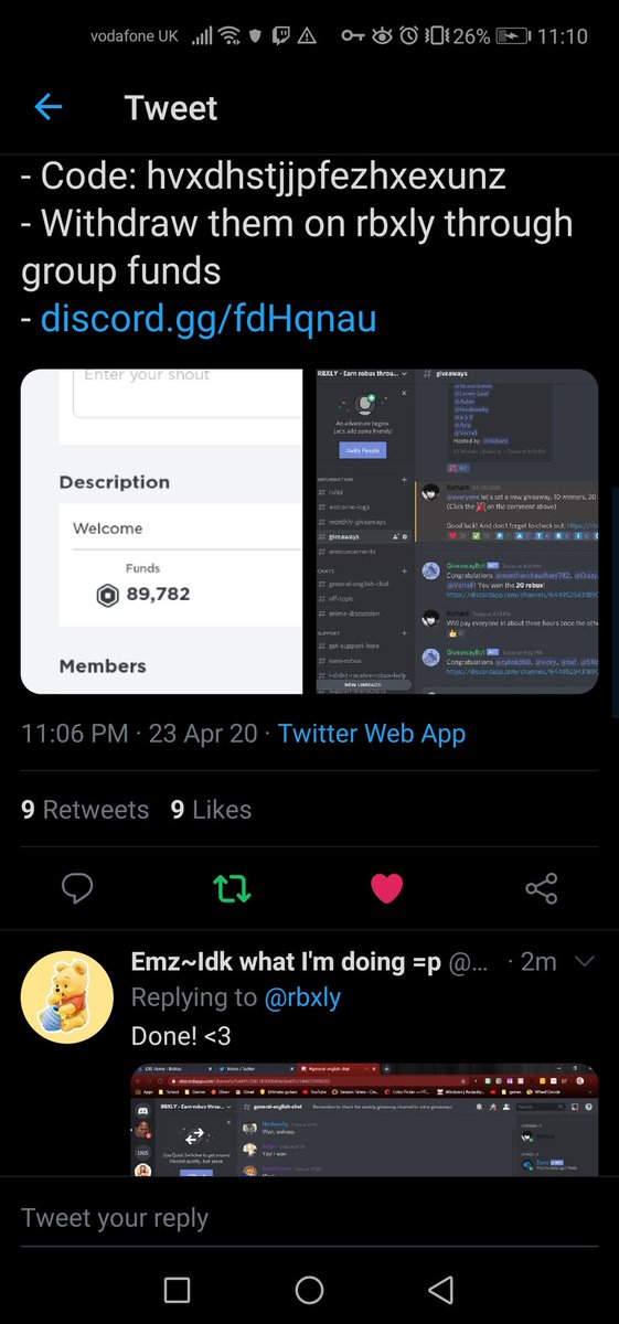 Rbxly Rbx Giveaway Pinned On Twitter 2000 Robux Giveaway Retweet Like 1 Entry Join Our Discord 1 Entry Ends May 10 5 Robux For The First 50 People Do Above - rbxly rbx giveaway pinned on robux today at robuxtoday2000 twitter Rbxly Rbx Giveaway Pinned On Twitter 2000 Robux Giveaway Retweet Like 1 Entry Join Our Discord 1 Entry Ends May 10 5 Robux For The First 50 People Do Above - robux today at robuxtoday2000 twitter