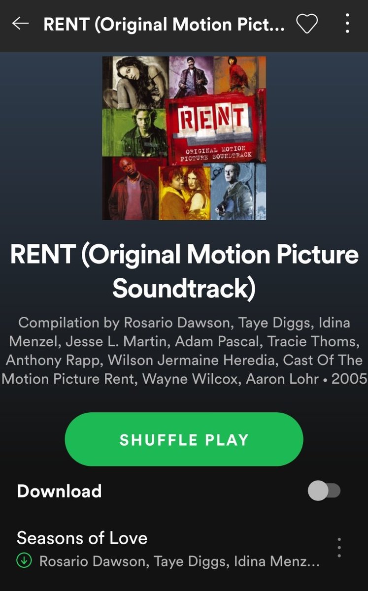 RENT OH MY GOD. THIS ALBUM MIGHT BE BURNED ONTO MY SOUL FOR THE REST OF ETERNITY AND THERE'S NOTHING I CAN DO ABOUT IT. I'd also like some quotes as tattoos. Overall this album is just... so so good. 