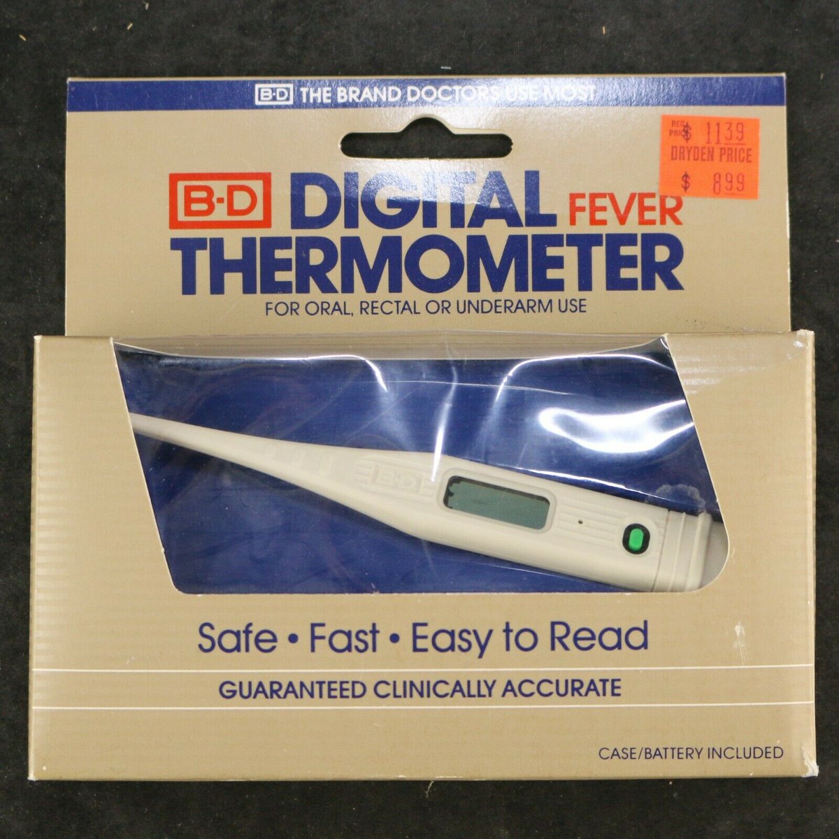 RT if u're old enough2have used this 1985 vintage  #thermometer, or ur mom decided best next step after she touched ur forehead. Not shopping4one, as I have nobody whose fever I need to test. This 1, definitely not touch free, is however "gently used". Rectal used only/sale .