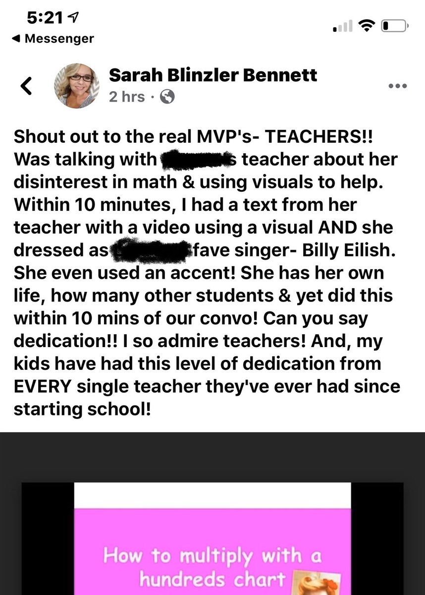 Shout out to one of my favorite people <a href="/MrsMesserSMSD/">Jennifer Messer</a> for being an amazing person! Also, to Sarah for sharing and giving me permission to share. #relationshipsmatter #TeachFromHome #thesmsd <a href="/shawanoe/">Shawanoe Elementary School</a> <a href="/theSMSD/">SM School District</a>