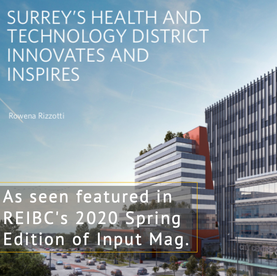 THE_REIBC's tweet photo. The Health & #TechnologyDistrict, located adjacent to Surrey Memorial Hospital, is proving to be one of BC’s most rapidly growing & dynamic new #healthtech sectors. Read more in Rowena Rizzotti's article on pg.8 of @THE_REIBC's Spring Edition of #InputMag: https://t.co/ADyAFCl29a https://t.co/lShkfNJ1G0