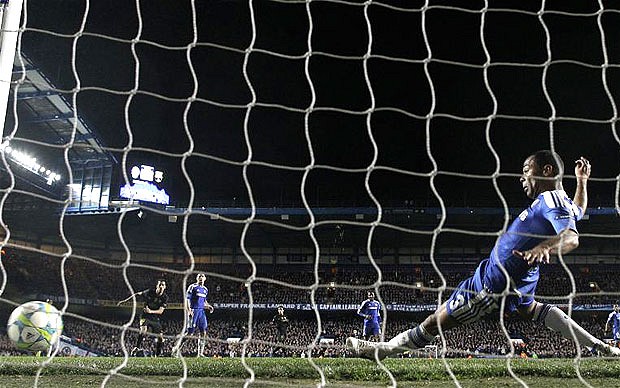 In the Champions League semi-finals against Barcelona, Cole was pivotal in Chelsea's 1–0 victory which included a goal line clearance that denied Barça an away goal.