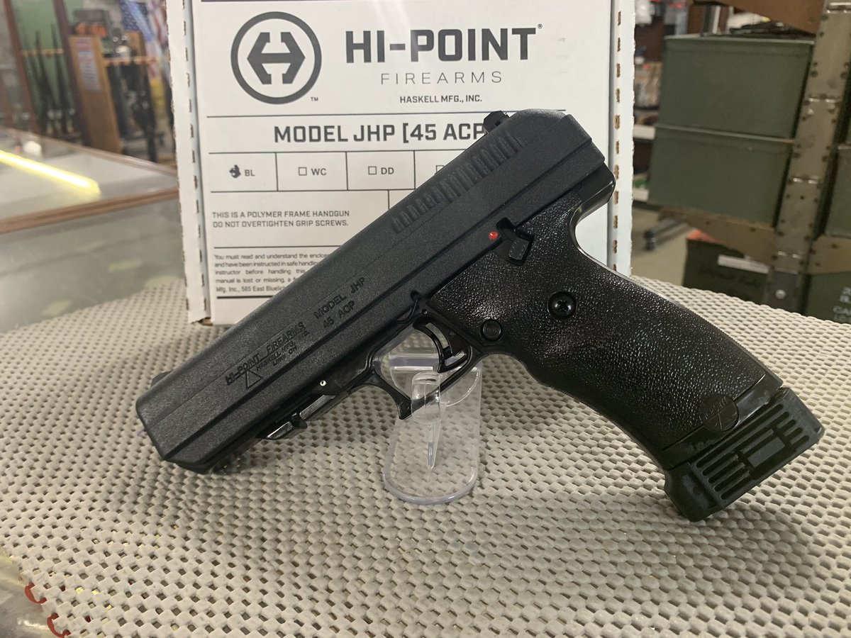 AmmoGear's tweet photo. Just got a new shipment of Hi-Point Firearms JHP 45’s! Plus, we found a few new options to go along with this rugged beast Problem Solva! 434-709-4501 #hipoint #jhp #45acp #45auto #problemsolva #accessories #rightarm #beast #edc #shtf #extendo #rangetoy https://t.co/JU2N4U0AZU https://t.co/wSasLdaMzs
