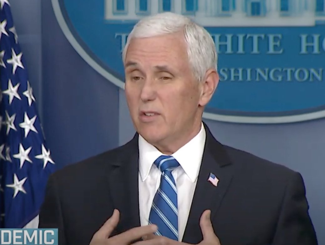 1/ THREAD: As Pence says, "elective" ("We, we recognize the role that elective surgeries play in finances for local hospitals") he makes this expression.  #BodyLanguage  #BodyLangugeExpert  #TrumpPressConf