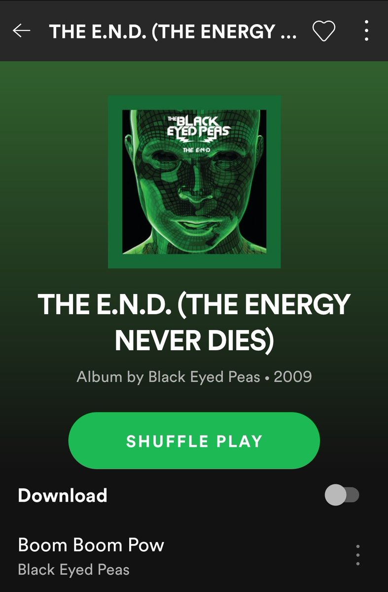 Lmao I was really into the black eyed peas???? I don't listen to them as much anymore but sometimes I do get the urge to just stream them and nobody else. I bought the end and the beginning on iTunes so I really!! Liked these albums lol