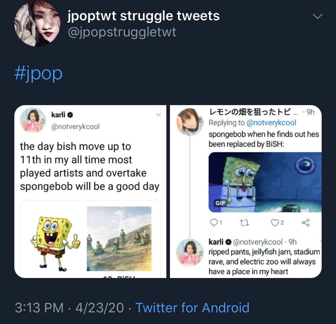 day 38: I got on jpop struggle tweets cause of a bish related tweet 