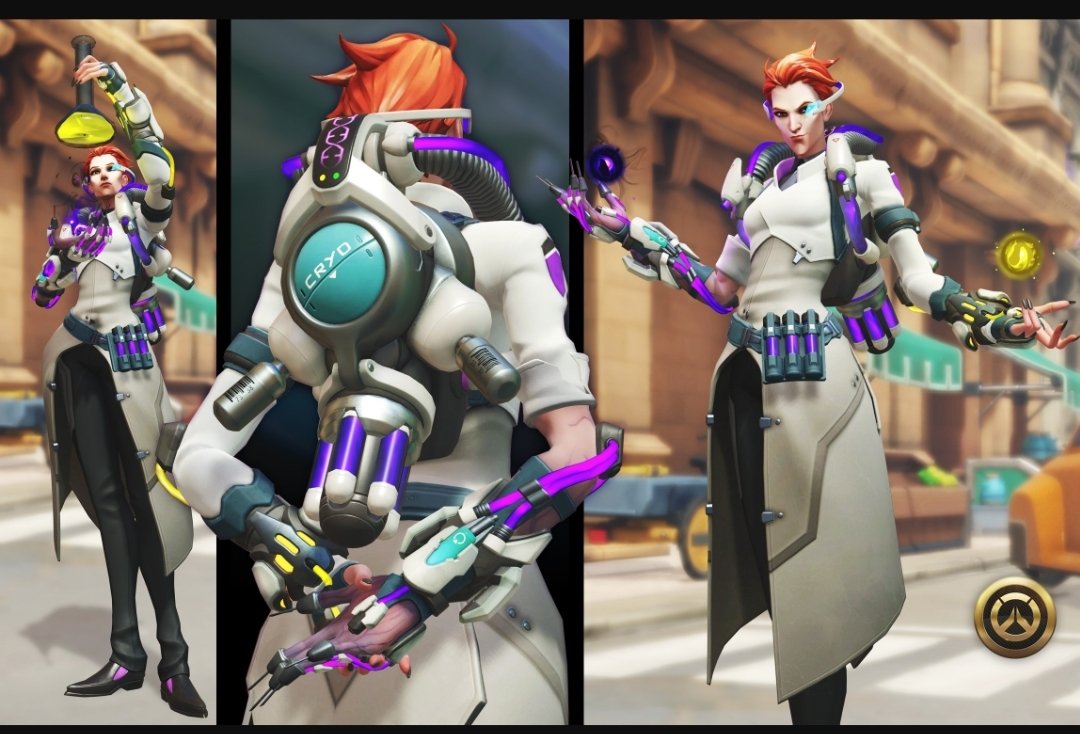 AssortedCreates's tweet image. I mean LOOK at this?!?!?! 
#Moira #overwatch 
#NonbinaryCosplayer