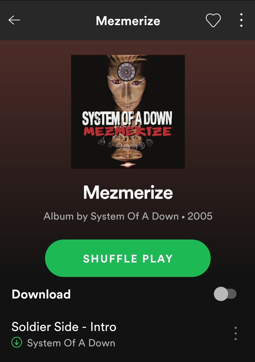I didn't listen to this album until recently but I really like it. It's my favorite System of a Down album but I could not tell you why lol