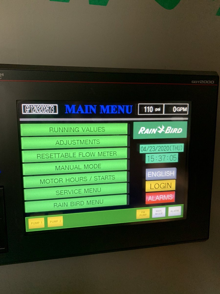 New system started up this morning.  System is great. Had one pump running 100% the other at 92% was just over 1100 GPM. Previous station when removed max was 575 GPM. <a href="/RainBirdGolf/">RainBirdGolf</a> <a href="/dustinWpeterson/">Dustin W Peterson</a>