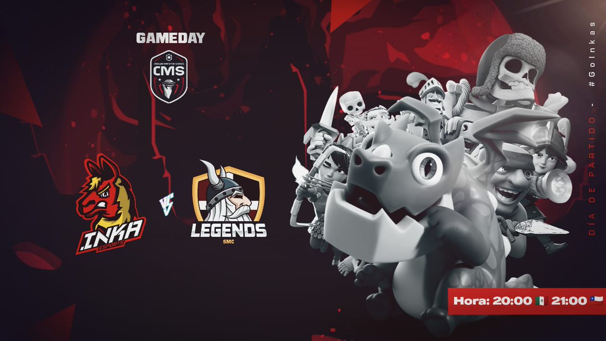 InkaEsports's tweet photo. #GameDay ๐ #CR
Hoy debutamos una nueva competencia ante un nuevo rival, asรญ que ya estamos mรกs que preparados para hoy.
๐ @CrownMS_
๐ @SmcLegends
โฐ 20:00 ๐ต๐ช ๐ 21:00 ๐จ๐ฑ ๐ 22:00 ๐ฆ๐ท
#GoInkas ๐ช๐ฝ https://t.co/MopiTYjJD9