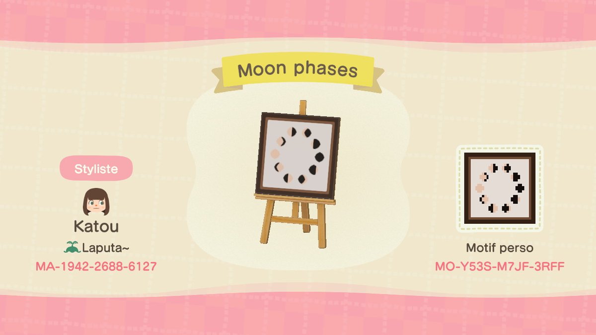 Katou_acnh's tweet image. My first design :3 Do you like it ?                         #Moon #Witch #Acnhdesign #AnimalCrossing #ACNH #NintendoSwitch