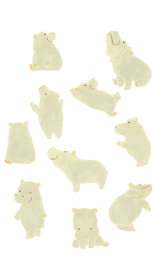 「溜まってたので壁紙作りました!
https://t.co/DsZSgFW15o
」|ももろ　4／20発売絵本「パンダのパクパクきせつのごはん」のイラスト