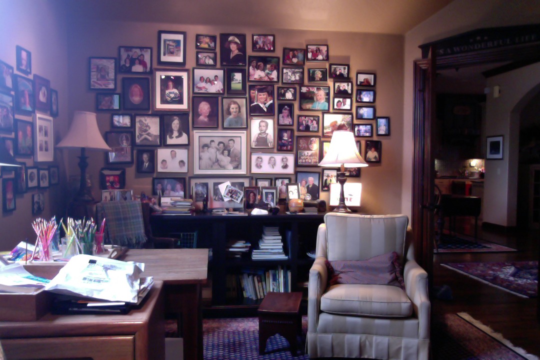 RaganComms's tweet photo. Ken Koch, director of marketing and communications at Francis Tuttle Technology Center, surrounds himself with the ones he loves in his WFH office. It certainly provides some variety for a Zoom background! Show us your work-from-home space using the hashtag #RaganWFH https://t.co/J06ToCn7Eq