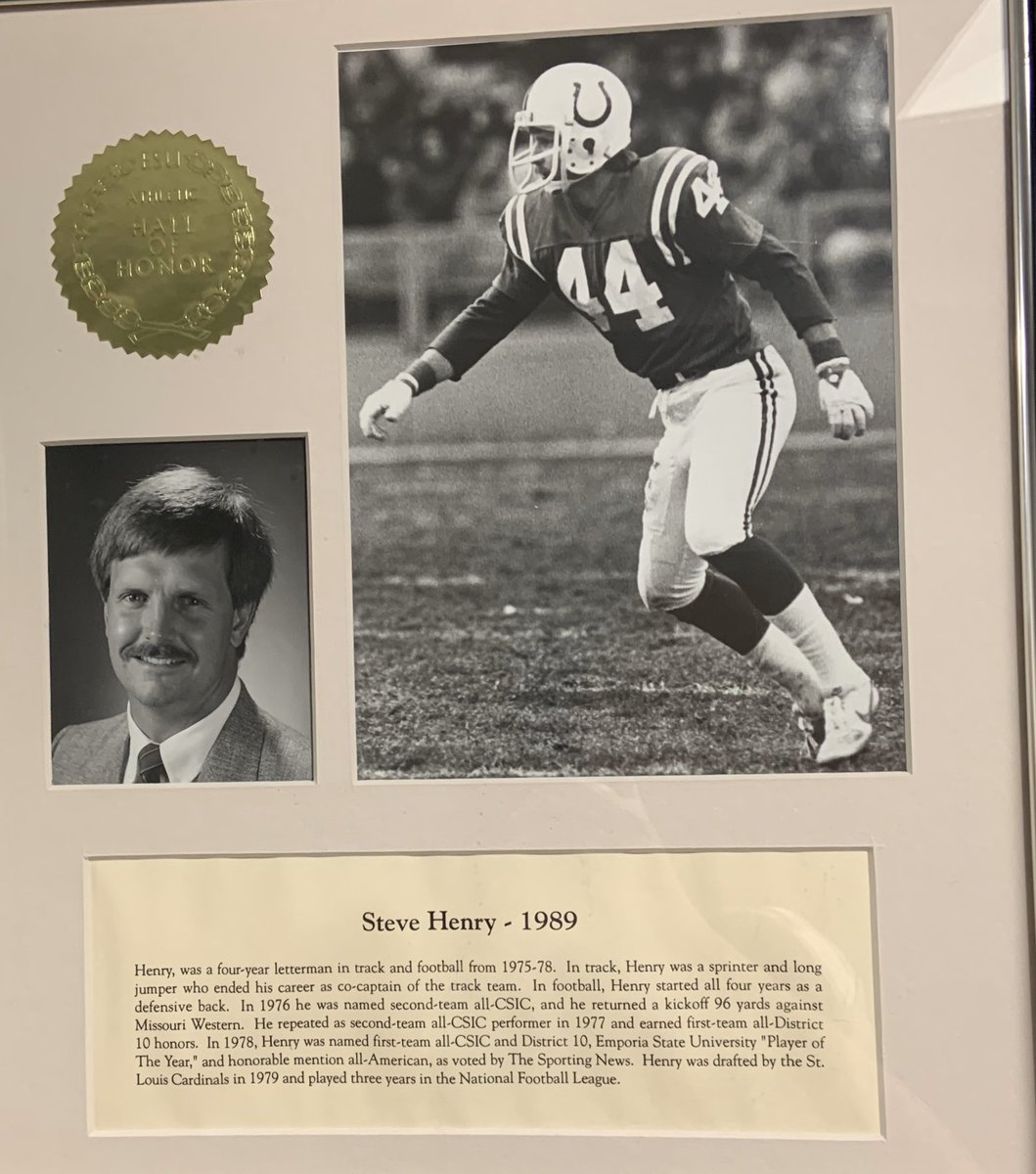 Steve Henry was selected in the 5th round of the 1979 #NFLDraft with the 118th pick overall after his four year career with <a href="/ESUFOOTBALL/">ESU Hornet Football</a> He played in 15 games with the Cardinals, Giants and Colts. #StingersUp