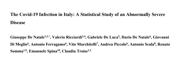 9/n A preprint from Italy in early April looked at these previous estimates and argued that neither the very low estimate (0.1%) nor the very high (1.3%) seemed consistent with the data there