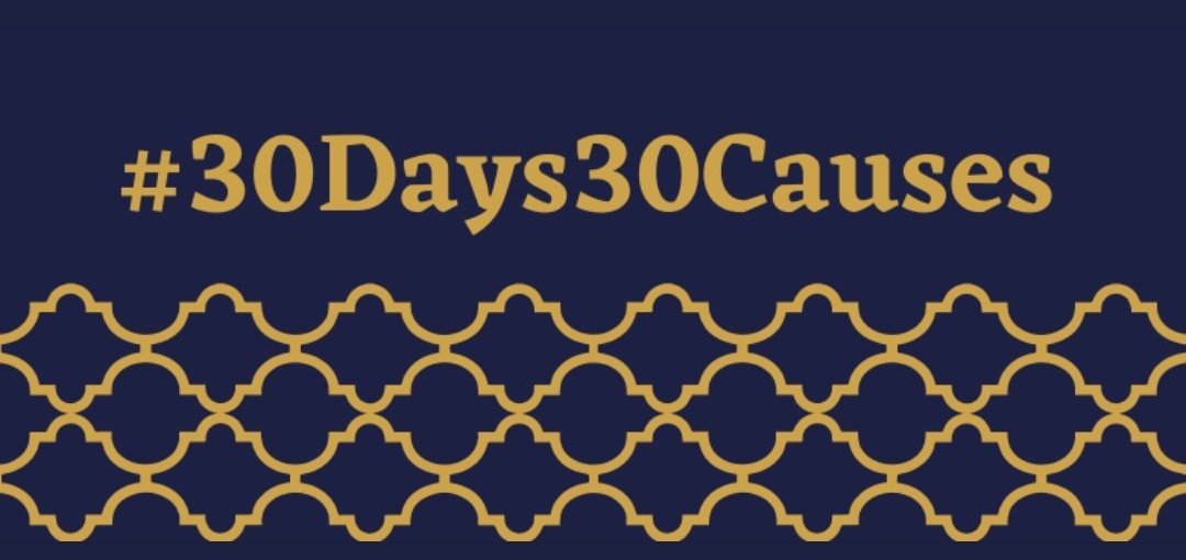 One of my favorite things about  #Ramadan   is its emphasis on giving & empathy for others.In keeping with my now 1-yr old tradition, for each of the 30 days of Ramadan, I'll be spotlighting 30 charities or causes--some intl, some US-based. Follow along with  #30Days30Causes.