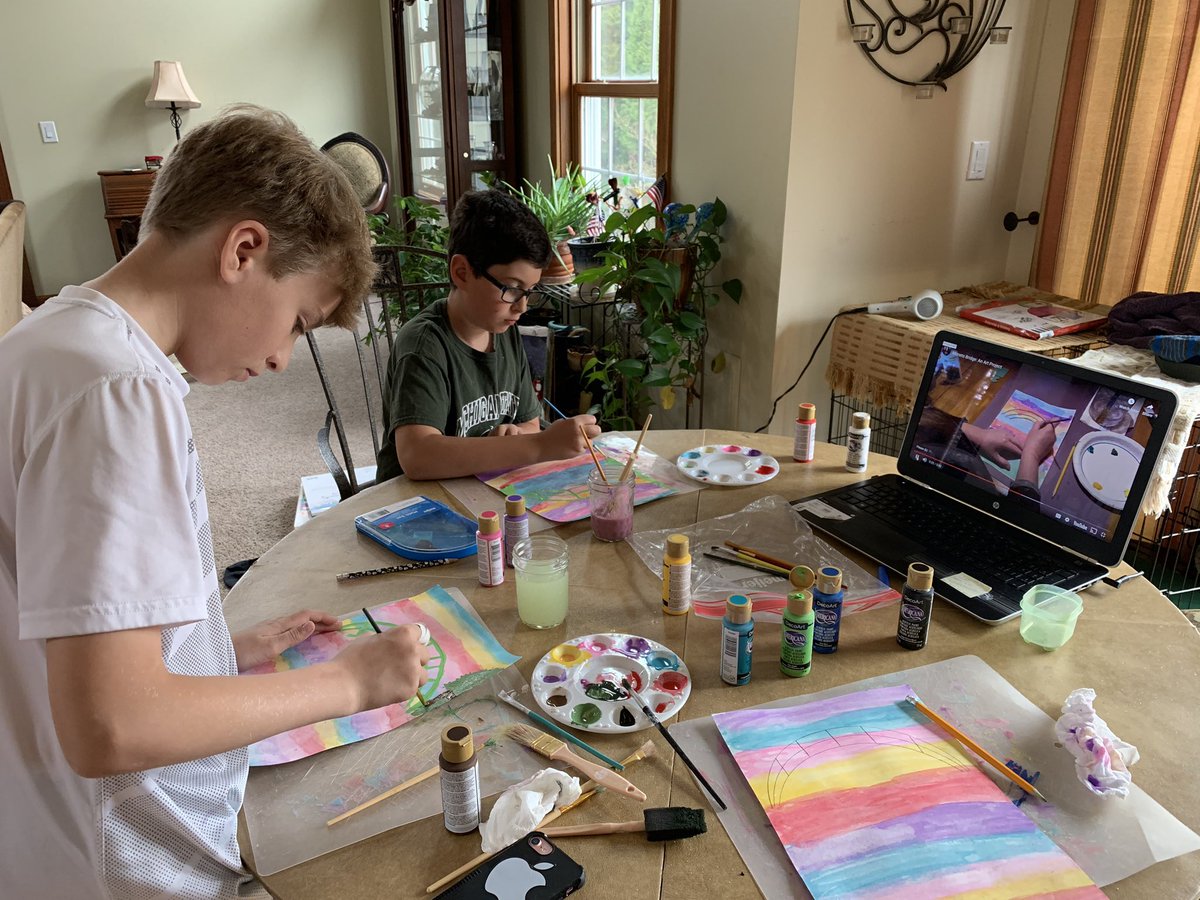 NatalieDiffin's tweet image. Art class today with Mrs. Wright!  Monet Bridge!  @ambersueteach