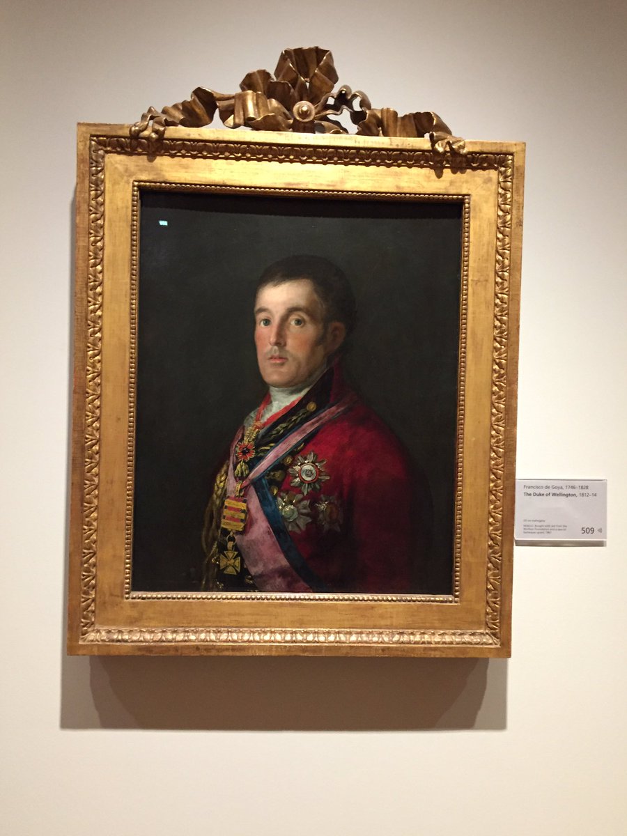 イタリア猫 ロンドン ナショナル ギャラリー ゴヤ The Duke Of Wellington ナポレオンと同い年のイギリス軍人初代ウェリントン公爵アーサー ウェルズリーの肖像画 ナポレオンに対抗するスペイン ポルトガル民衆支援で 軍が1812年サマランカの戦い