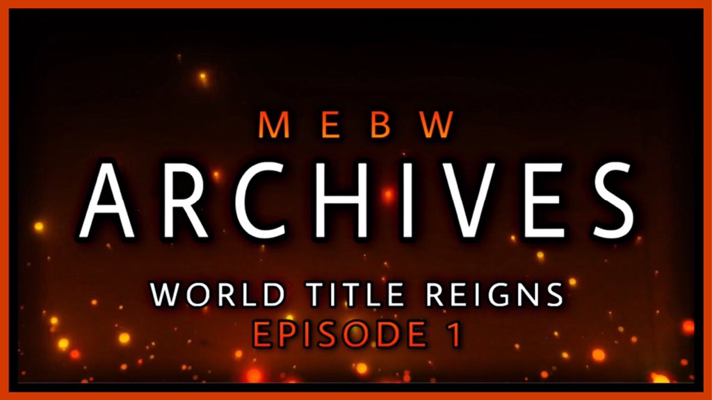 MEBW17's tweet photo. The first episode of #MEBW Archives is up! @TommyGunnMEBW, @JackDelta1999, and @MEBW_Powers talk about MEBW World Title reigns and how some of them never lasted!
Link to #Archives - https://t.co/9fTm9157Oe https://t.co/TeUlKcnfGW