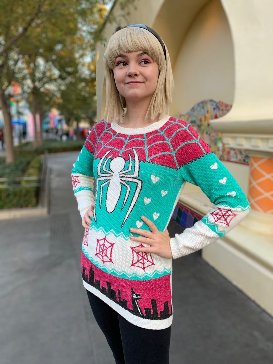 Gwen Christmas sweater: hand painted by me  I’m so proud of how this came out and I would make more if this didn’t take over 50 hours 