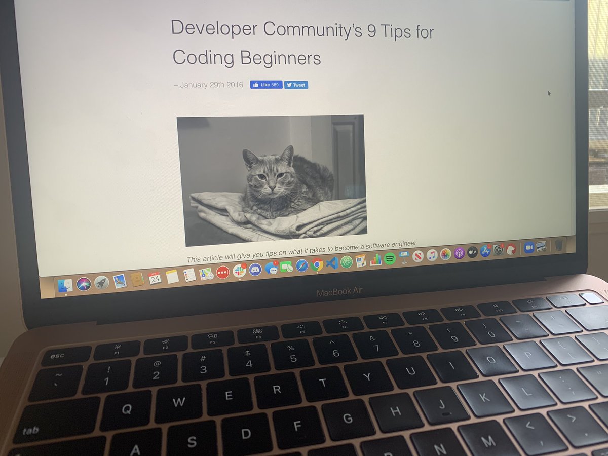 ashlebug's tweet photo. Day 18 of #The100DayProject - Today I feel really good! Completed a couple of #JavaScript exercises and began reviewing what Iโve learnt so far. As well as that, catching up on some reading ๐ฑ
Hope everyone is safe and well ๐
#100DaysOfCode #codingnewb https://t.co/fRRy8eQ65f