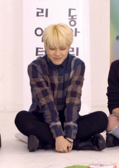 jimin sitting like a good boy ♡     — a devastating thread;