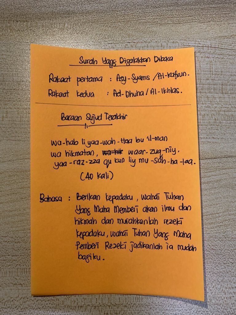 worknco's tweet photo. Solat Dhuha

i. Waktu, jumlah rakaat &amp; niat.
ii. Surah &amp; doa yang digalakkan.
iii. Bacaan sujud terakhir.

Kredit: Sherra Ong https://t.co/pfHx24gULR