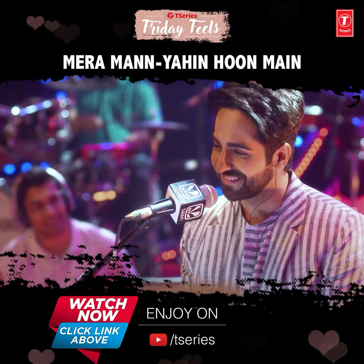 TSeries's tweet photo. Keep calm and self quarantune with #tseriesfridayfeels!
Enjoy Mera Mann-Yahin Hoon Main in the melodious voice of @ayushmannk.
https://t.co/WtbYb4y0qF
https://t.co/I4cl6yyx5G
#tseriesmixtape #tseries @bhushankumar @AbhijitVaghani @khan_ahmedasas https://t.co/fkq6Q4CMSS