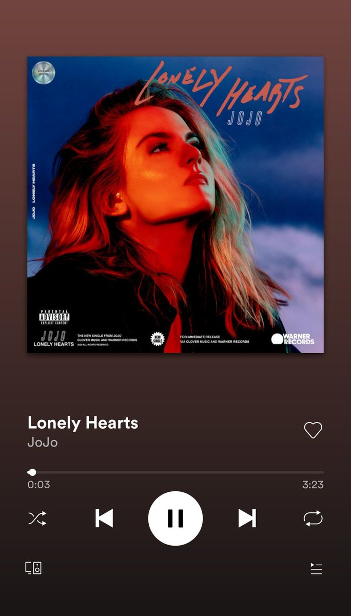 If you don't have <a href="/iamjojo/">Joanna</a>'s #LonelyHearts on repeat all day and night, are you really trying to cure #CODVID19?
#TeamJoJo
