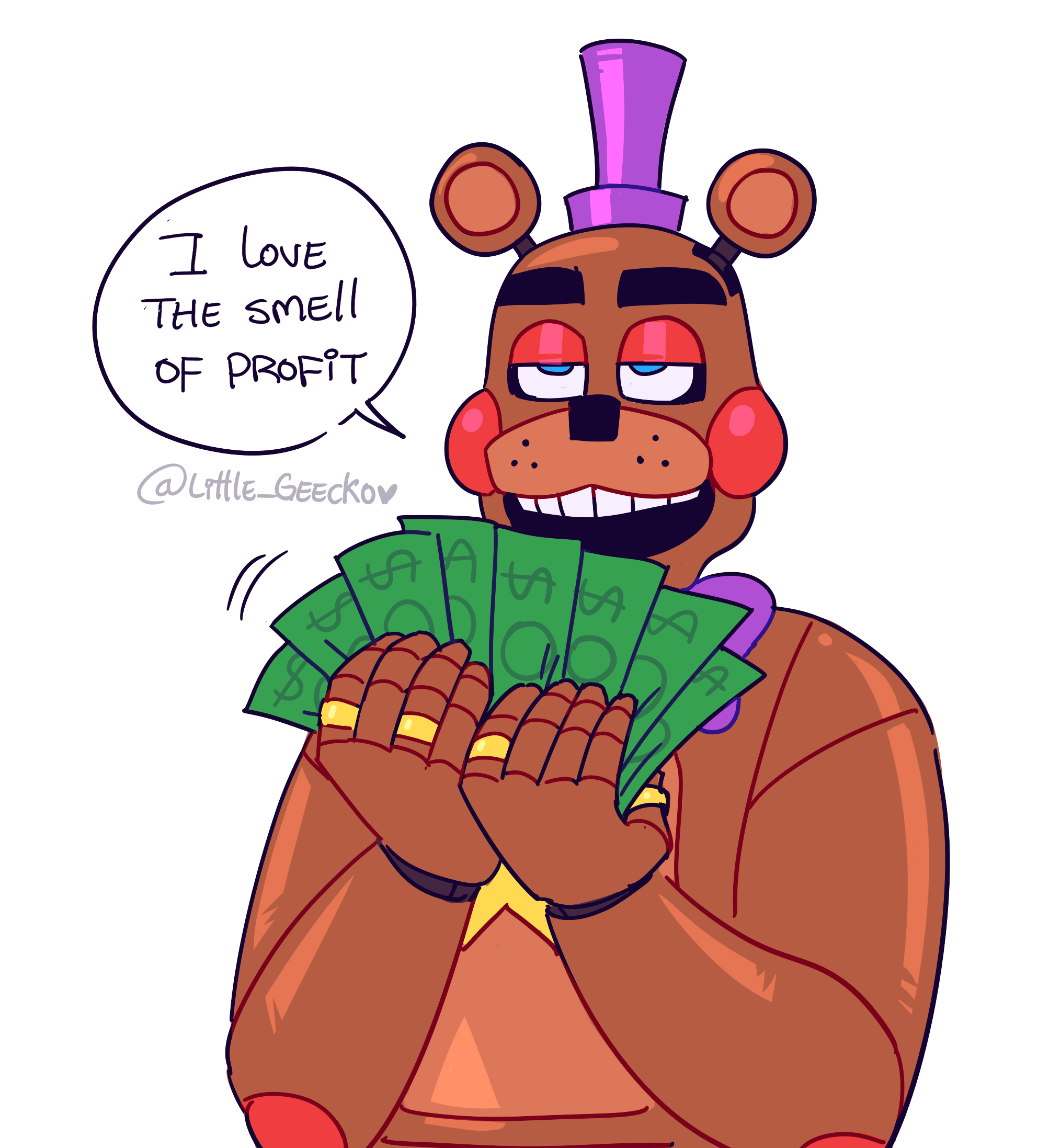 i draw sometimes — a rockstar freddy design cause i love the