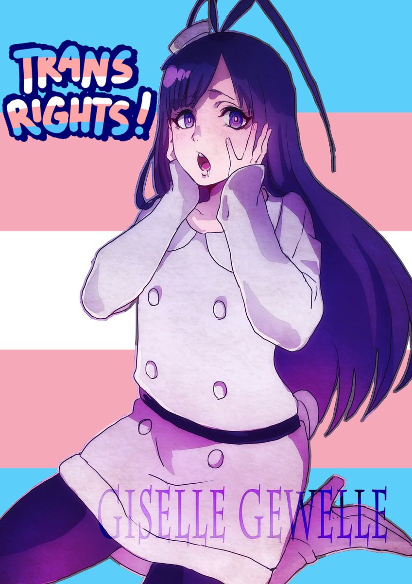 Octaruber's tweet photo. So bleach has one single trans character, and she's actually a very good character, and I wanted to bring attention to the trans icon that is Giselle Gewelle, so here ya go. Giselle Gewelle says "Trans rights!" https://t.co/VAkXvBuJ0J