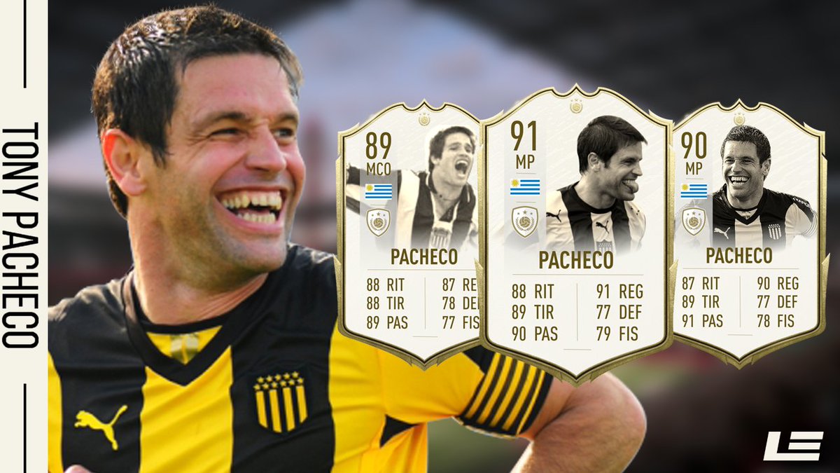 LazaEdits's tweet photo. Les dejo este Fan-Art de el Tony Pacheco, @Chino_Recoba20, @DiegoLugano y @DiegoForlan7 si fuesen ICONOS en FIFA 20 o para FIFA 21. https://t.co/eGppyILZMh