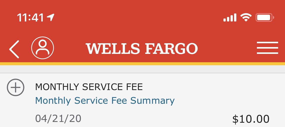debstephable's tweet image. Really @WellsFargo @WellsFargoCtr  really? Are y’all seriously charging a monthly fee for not swiping the card 10 times... like where would I go to swipe my card if the city is in lockdown..? #COVID19 #ShittyBanking