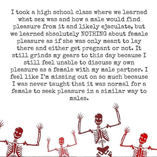 ProjectWgs's tweet photo. Most SexEd courses don’t mention anything about the clitoris! The female anatomy is often left a mystery, this leaves women in a position where they're unable to express their wants &amp; needs. SexEd should not only include male anatomy &amp; pleasure, but female anatomy and pleasure 2! https://t.co/P63LNwDcIV