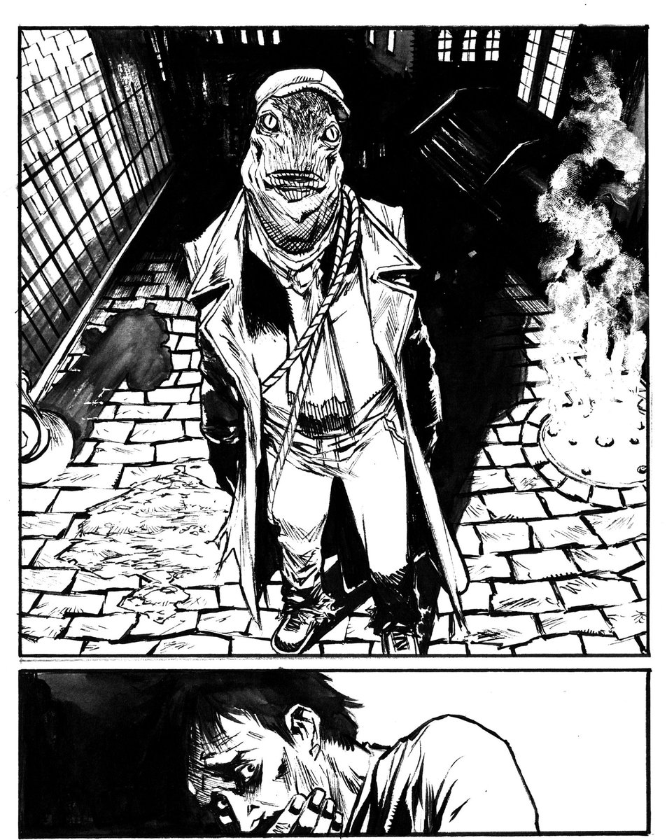 Some uncolored panel crops from the Graphic novel ' Provenance of Madness ' announcement coming soon. #lovecraftian #horror #comics 