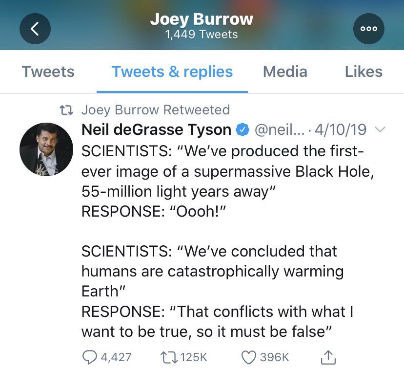 Joe Burrow RTed and liked posts affirming climate change.