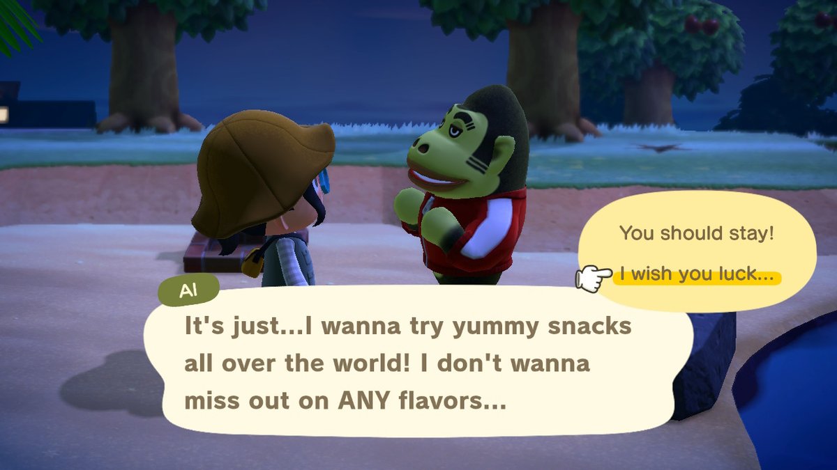 pokestarz0's tweet photo. I will miss him dearly, but it's time. #AnimalCrossingNewHorizons #ACNH #NintendoSwitch #ByeByeAl https://t.co/qVgWk0W0qK